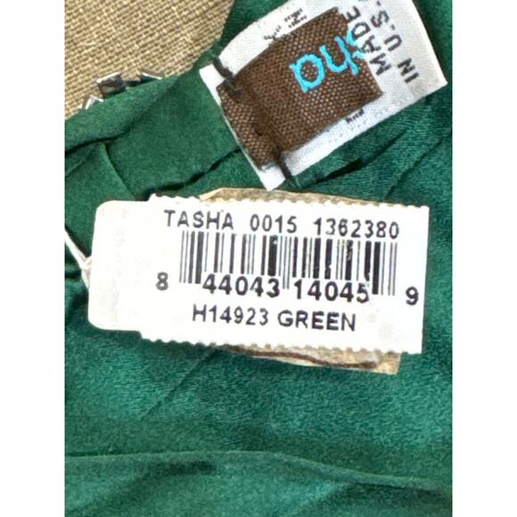 TASHA 100% Silk Women’s Green Headband with Pave Hand-Set Rhinestones - Picture 6 of 6